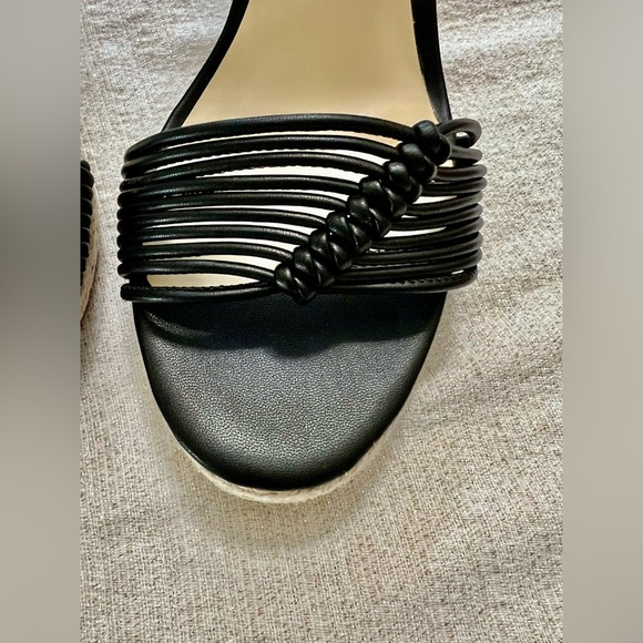 NIB Jessica Simpson Talise Knotted Strap Wedge Sandals- Black 10 - Picture 2 of 12